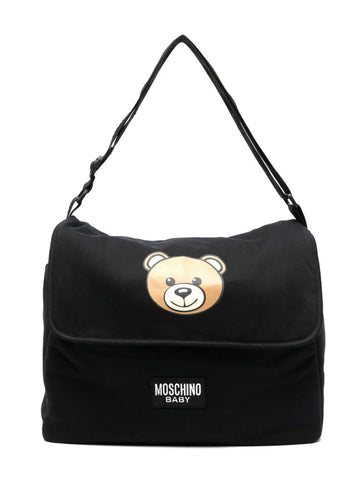 Black diaper bag with Teddy Bear motif MOSCHINO