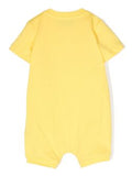 Gift Box yellow romper with Teddy Bear print for baby Moschino