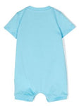 Gift Box blue romper with Teddy Bear print for baby Moschino