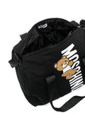 حقيبة حفاضات سوداء مزينة بشعار تيدي بير من موسكينو