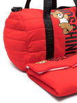 Bolso - pañalera de color rojo con motivo Teddy Bear MOSCHINO