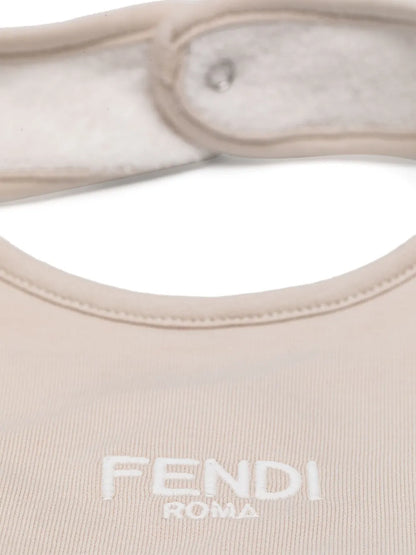 Conjunto para bebé de punto con logo beige de la marca FENDI kids