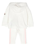 Set - white sports suit with hood and  logo print MONCLER