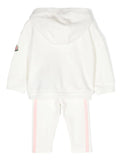 Set - white sports suit with hood and  logo print MONCLER