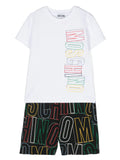 Children´s clothing- black set of the t-shirt and shorts by MOSCHINO