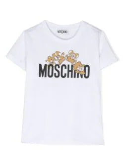 Childrenswear - white t-shirt with Teddy Bears print by MOSCHINO
