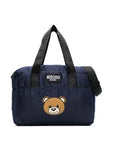 Navy blue diaper bag with Teddy Bear motif MOSCHINO