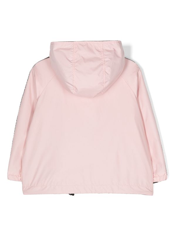 Chaqueta con capucha rosa Fendi Kids para niña