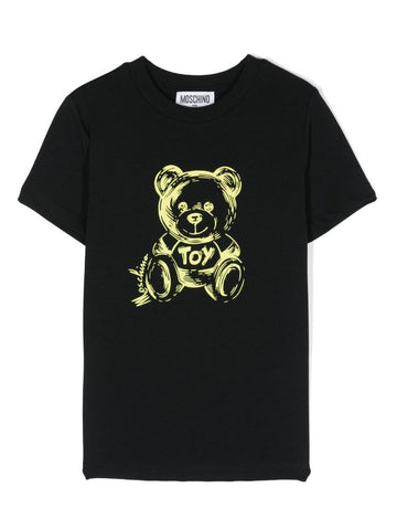 Ropa para niños -  camiseta negra estampado Teddy Bear MOSCHINO