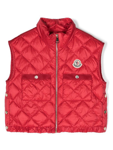 Garonna red padded vest with  logo MONCLER