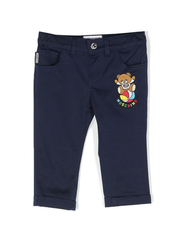 Chino pants with Teddy Bear motif from the MOSCHINO brand