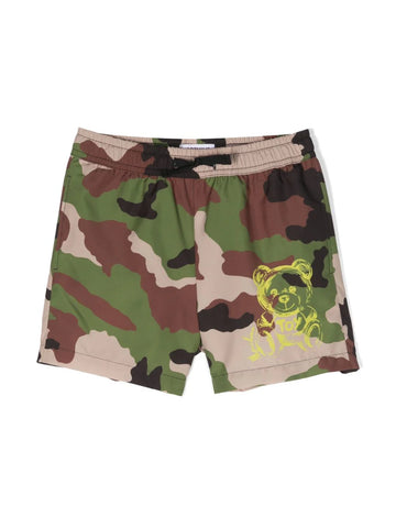 Childrenswear - green camouflage swimming costume MOSCHINO