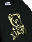 Childrenswear - black sweatshirt with Teddy Bear print by MOSCHINO