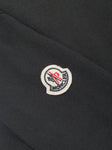 Black polo with MONCLER brand logo print