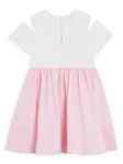 Vestido blanco con logo FF Fendi Kids