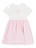 Vestido blanco con logo FF Fendi Kids