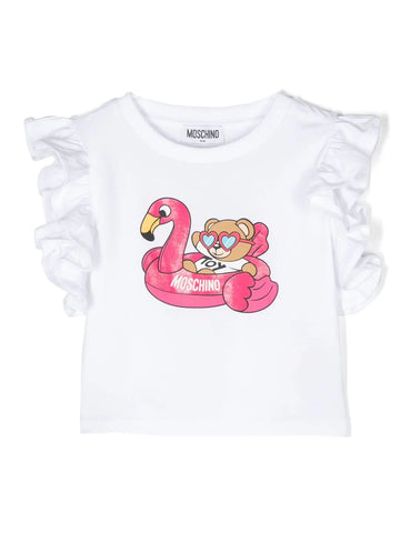 Ropa para niñas -  camiseta blanca con estampado Teddy Bear