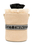 Bolso bombonera con ribete del logo TWINSET