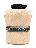 Bolso bombonera con ribete del logo TWINSET