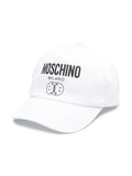 قبعة سوداء مع شعار MOSCHINO المطبوع
