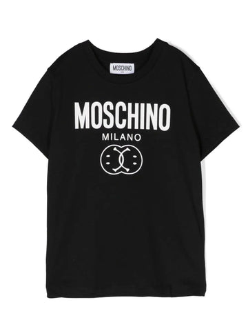 Ropa para niños -  camiseta negra con logo estampado MOSCHINO