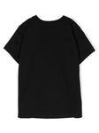 ملابس أطفال - تيشيرت أسود عليه شعار MOSCHINO مطبوع