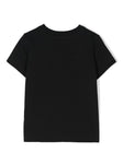 ملابس الأطفال - تي شيرت أسود بشعار تيدي موسكينو