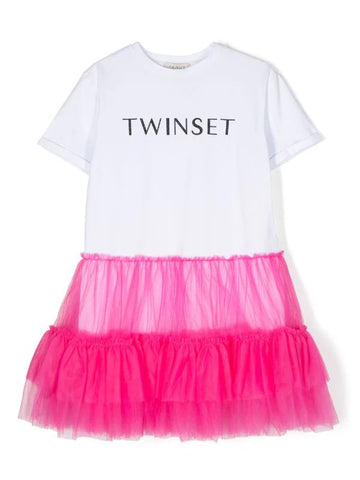 Vestido blanco para niñas de la marca TWINSET