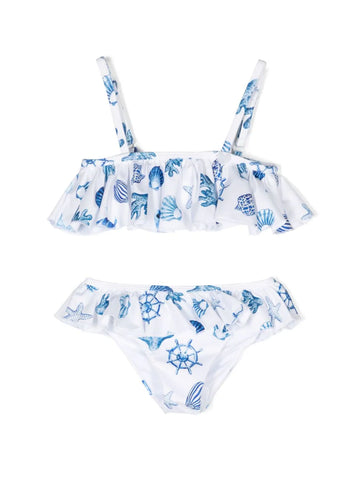 Girls' clothing - Monnalisa sea-print swimming costume