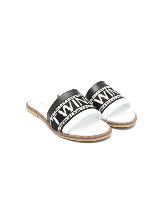 TWINSET logo printed sandals