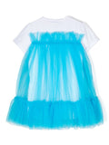 White/blue dress for girl by the brand TWINSET