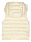 Couronne yellow padded vest with hood and logo MONCLER
