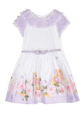 Floral motif dress for the girl from the brand MONNALISA