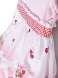 فستان للفتيات الصغيرات على شكل تي شيرت مع زخارف نباتية من MONNALISA