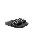 Flip-flops with crystals and logo of the Philipp Plein brand