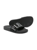 Flip flops con cristales y detalles del logo Philipp Plein