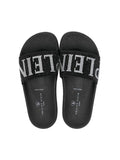 Flip-flops with crystals and logo of the Philipp Plein brand