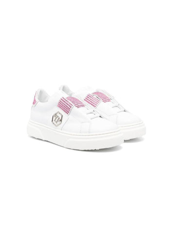 For girls-Sneakers with crystals and logo of the Philupp Plein brand