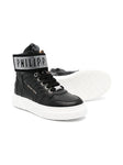 Black sneakers with  Philipp Plein logo brand