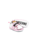 First steps shoes with embroidered logo Moschino