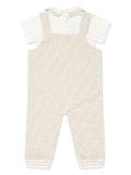 Baby set of the bodysuit and jumpsuit with logo FF from the FENDI brand