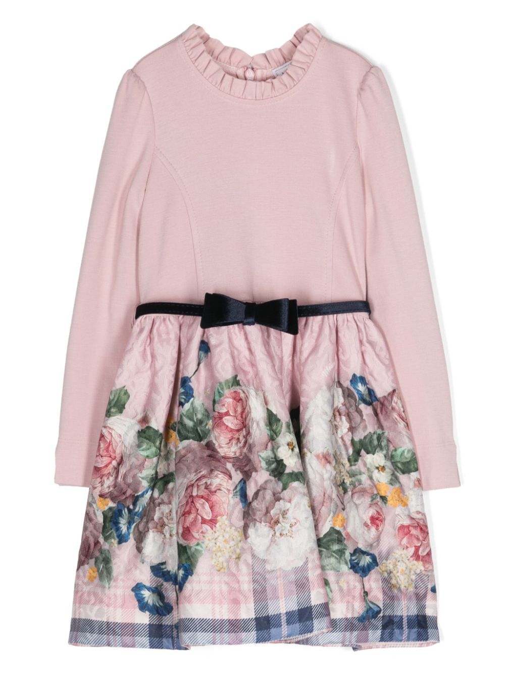 Ropa para niños - vestido con manga larga y lazo MONNALISA