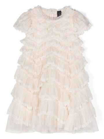 Dress decorated with ruffles from the NEEDLE &THREAD KIDS brand