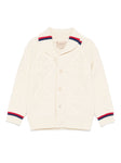 Sylvie cardigan with Gucci kids brand Web triband