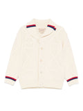 Sylvie cardigan with Gucci kids brand Web triband