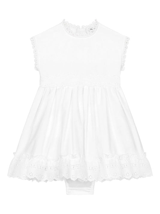 Vestido con ribete de encaje la marca Dolce&Gabbana kids para niña