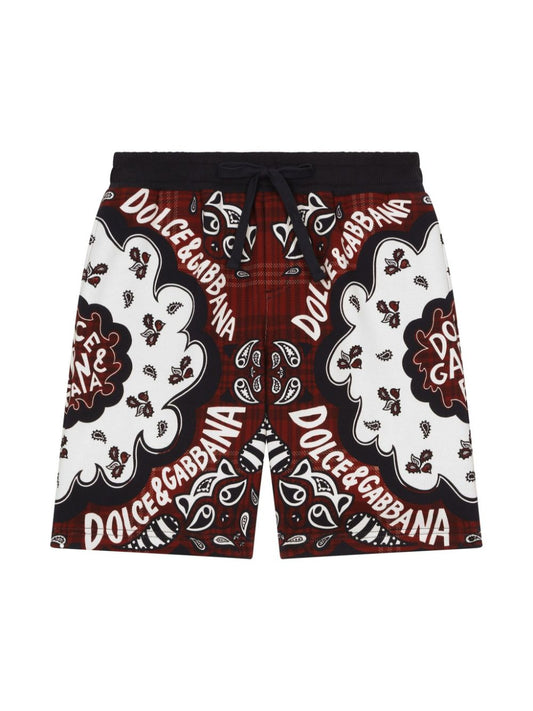 Bermudas para niño con estampado de bandana de la marca Dolce & Gabbana
