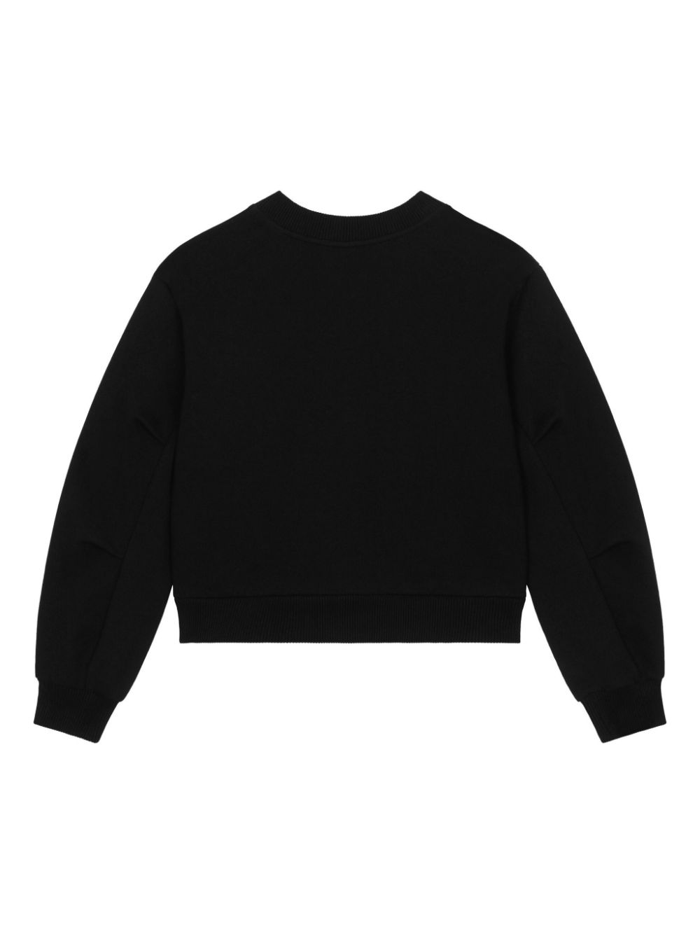 Girl's crew  neck knitted  sweatshirt witj flowers and Dolce&Gabbana logo