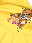 Childrenswear - Girl's yellow swimming costume with bear MOSCHINO