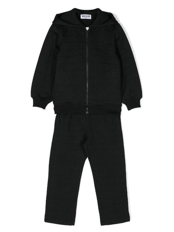 Childrenswear -  black tracksuit with momogram of the logo MOSCHINO